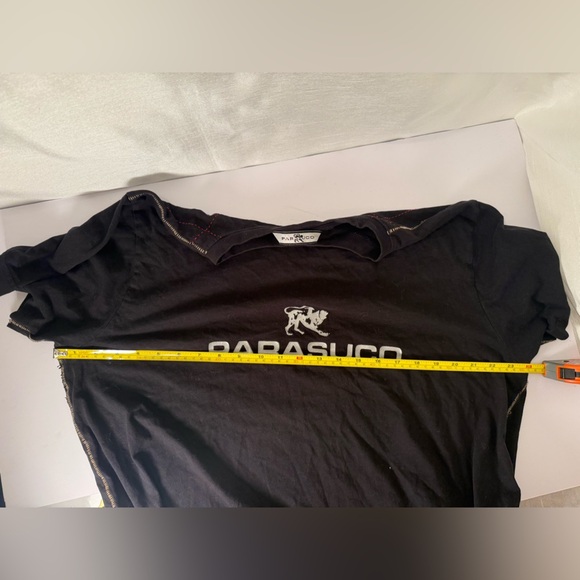 Parasuco T-shirts Men’s XL size used great condition Black Red Silver - Picture 7 of 7